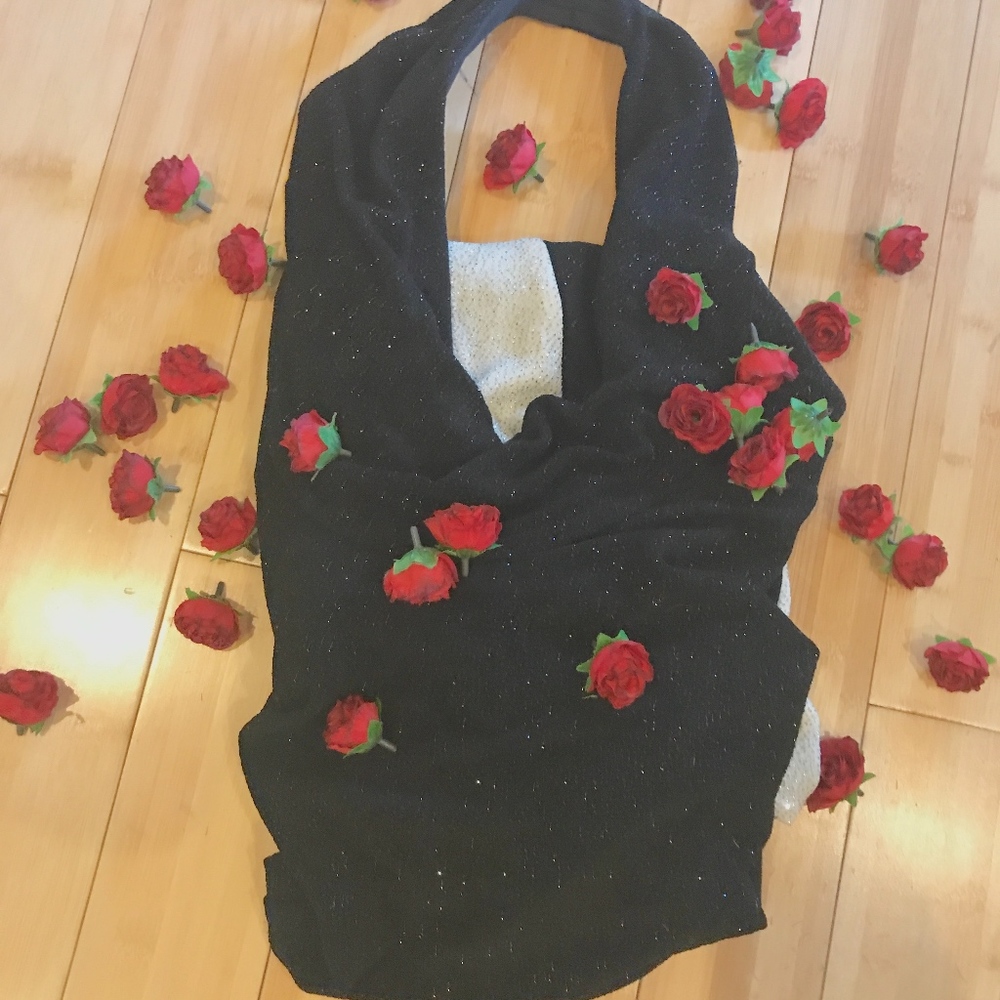 Vintage black petite evening gown
